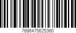 Código de barras (EAN, GTIN, SKU, ISBN): '7898475625360'