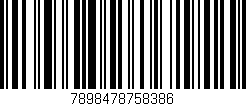Código de barras (EAN, GTIN, SKU, ISBN): '7898478758386'