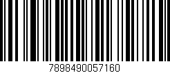Código de barras (EAN, GTIN, SKU, ISBN): '7898490057160'