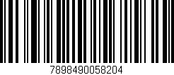 Código de barras (EAN, GTIN, SKU, ISBN): '7898490058204'