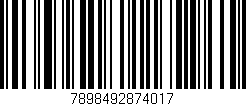 Código de barras (EAN, GTIN, SKU, ISBN): '7898492874017'