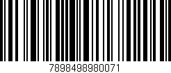 Código de barras (EAN, GTIN, SKU, ISBN): '7898498980071'