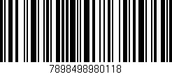 Código de barras (EAN, GTIN, SKU, ISBN): '7898498980118'