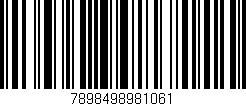 Código de barras (EAN, GTIN, SKU, ISBN): '7898498981061'