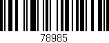 Código de barras (EAN, GTIN, SKU, ISBN): '78985'