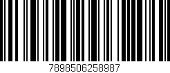 Código de barras (EAN, GTIN, SKU, ISBN): '7898506258987'