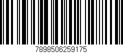 Código de barras (EAN, GTIN, SKU, ISBN): '7898506259175'