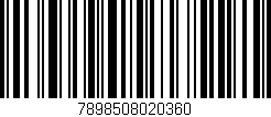 Código de barras (EAN, GTIN, SKU, ISBN): '7898508020360'