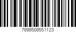 Código de barras (EAN, GTIN, SKU, ISBN): '7898508551123'