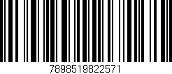 Código de barras (EAN, GTIN, SKU, ISBN): '7898519822571'