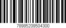 Código de barras (EAN, GTIN, SKU, ISBN): '78985209504300'
