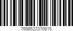 Código de barras (EAN, GTIN, SKU, ISBN): '7898522370915'