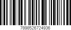 Código de barras (EAN, GTIN, SKU, ISBN): '7898526724936'