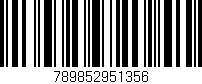 Código de barras (EAN, GTIN, SKU, ISBN): '789852951356'