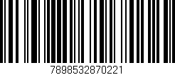 Código de barras (EAN, GTIN, SKU, ISBN): '7898532870221'