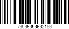 Código de barras (EAN, GTIN, SKU, ISBN): '78985398632198'