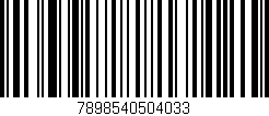 Código de barras (EAN, GTIN, SKU, ISBN): '7898540504033'