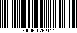 Código de barras (EAN, GTIN, SKU, ISBN): '7898549752114'