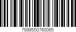 Código de barras (EAN, GTIN, SKU, ISBN): '7898550760085'