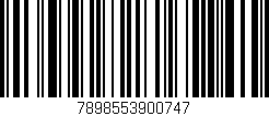 Código de barras (EAN, GTIN, SKU, ISBN): '7898553900747'