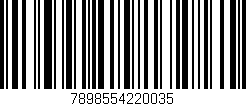 Código de barras (EAN, GTIN, SKU, ISBN): '7898554220035'