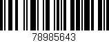 Código de barras (EAN, GTIN, SKU, ISBN): '78985643'