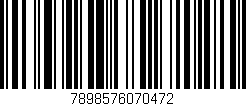 Código de barras (EAN, GTIN, SKU, ISBN): '7898576070472'