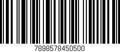 Código de barras (EAN, GTIN, SKU, ISBN): '7898578450500'