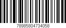Código de barras (EAN, GTIN, SKU, ISBN): '78985804734058'