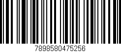 Código de barras (EAN, GTIN, SKU, ISBN): '7898580475256'