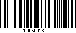 Código de barras (EAN, GTIN, SKU, ISBN): '7898599260409'