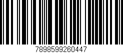 Código de barras (EAN, GTIN, SKU, ISBN): '7898599260447'