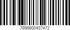 Código de barras (EAN, GTIN, SKU, ISBN): '7898600407472'