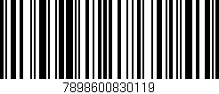 Código de barras (EAN, GTIN, SKU, ISBN): '7898600830119'