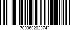 Código de barras (EAN, GTIN, SKU, ISBN): '7898602020747'