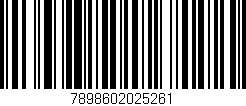 Código de barras (EAN, GTIN, SKU, ISBN): '7898602025261'
