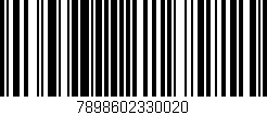 Código de barras (EAN, GTIN, SKU, ISBN): '7898602330020'