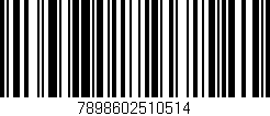 Código de barras (EAN, GTIN, SKU, ISBN): '7898602510514'