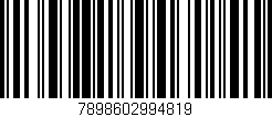 Código de barras (EAN, GTIN, SKU, ISBN): '7898602994819'