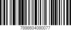 Código de barras (EAN, GTIN, SKU, ISBN): '7898604080077'