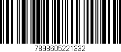 Código de barras (EAN, GTIN, SKU, ISBN): '7898605221332'