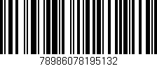 Código de barras (EAN, GTIN, SKU, ISBN): '78986078195132'