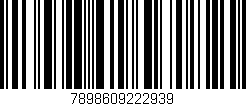 Código de barras (EAN, GTIN, SKU, ISBN): '7898609222939'