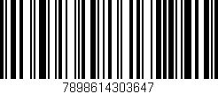 Código de barras (EAN, GTIN, SKU, ISBN): '7898614303647'