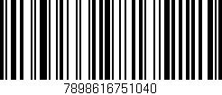 Código de barras (EAN, GTIN, SKU, ISBN): '7898616751040'