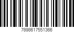 Código de barras (EAN, GTIN, SKU, ISBN): '7898617551366'