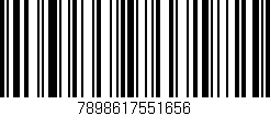Código de barras (EAN, GTIN, SKU, ISBN): '7898617551656'