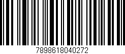 Código de barras (EAN, GTIN, SKU, ISBN): '7898618040272'