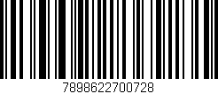 Código de barras (EAN, GTIN, SKU, ISBN): '7898622700728'