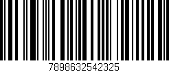 Código de barras (EAN, GTIN, SKU, ISBN): '7898632542325'